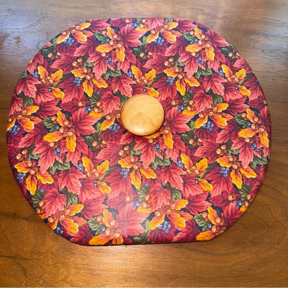 Longaberger Other - Longaberger 1995 Shades Autumn Basket of Plenty Basket Fabric Lid Fall Foliage
